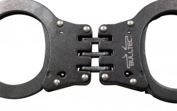 BULLTEC Handschelle mit Scharnier - brünierte/reflex-freie Ausführung - jetzt wieder lieferbar